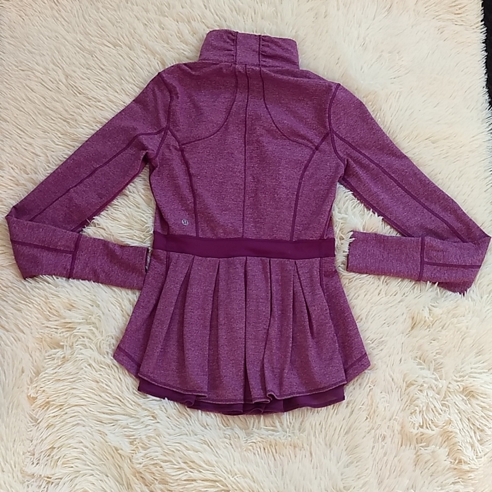 Rare Lululemon Dewberry Peplum Ruffles Riding Jacket - Picture 5 of 14